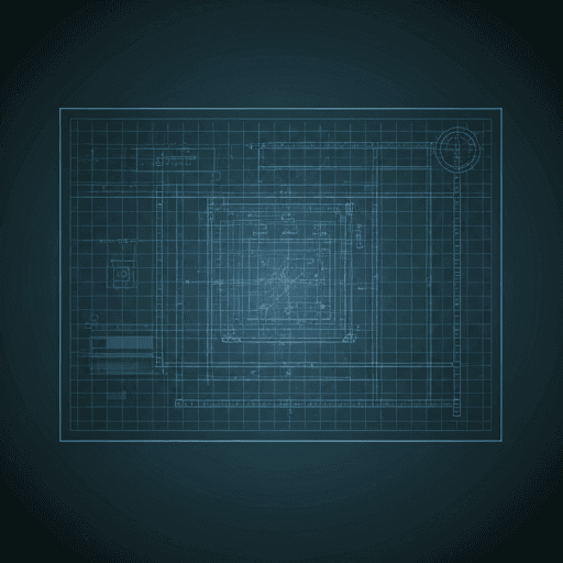 Technical blueprint icon